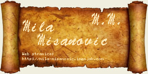 Mila Mišanović vizit kartica